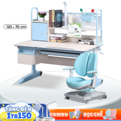 Bộ Bàn Học Thông Minh Chống Gù Chống Cận A12 Fancy Blue
