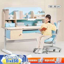 Bộ Bàn Học Thông Minh Chống Cận Chống Gù FANCY JZ Blue