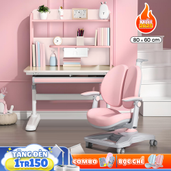 Bộ Bàn Ghế Thông Minh Chống Gù Chống Cận Cho Trẻ BBS Pink