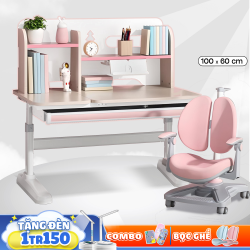 Bộ Bàn Ghế Chống Gù Chống Cận GJHH105T và Y001 Pink