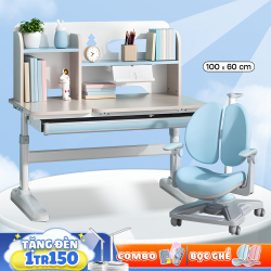 Bộ Bàn Ghế Chống Gù Chống Cận GJHH105T và Y001 Pink