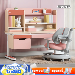 Bộ Bàn Ghế Thông Minh Chống Gù Chống Cận MACARON Blue