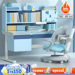 Bộ Bàn Ghế Thông Minh Cho Trẻ MACARON Blue