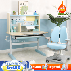 Bộ Bàn Học Thông Minh FANCY ROS 100H Pink