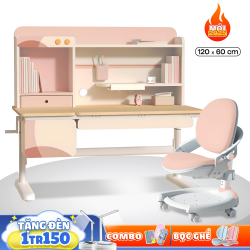Bộ Bàn Ghế Thông Minh Chống Gù Chống Cận TK2 Pink