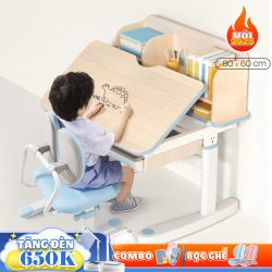 Bộ Bàn Ghế Thông Minh Chống Gù Chống Cận BBD Pink