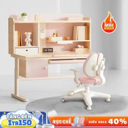 Bộ Bàn Ghế Thông Minh Chống Gù Chống Cận BULL  Pink